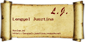 Lengyel Jusztina névjegykártya